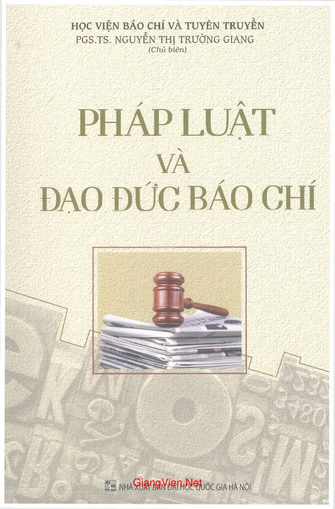 Ảnh bìa của Pháp luật và đạo đức báo chí