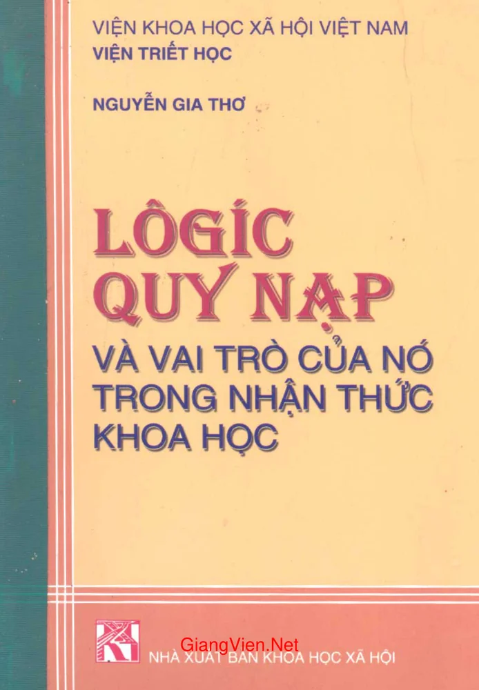 Ảnh bìa của Logic học quy nạp và vai trò của nó trong nhận thức khoa học