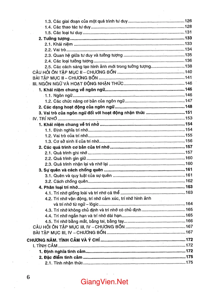 Trang 4 - Ảnh minh họa nội dung sách Giáo trình Tâm lý học đại cương (tác giả Nguyễn Xuân Thức)