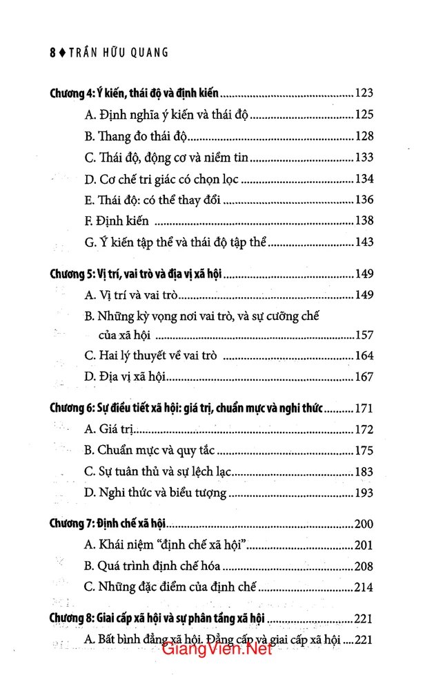 Mục lục chi tiết trang 1 sách Xã hội học nhập môn