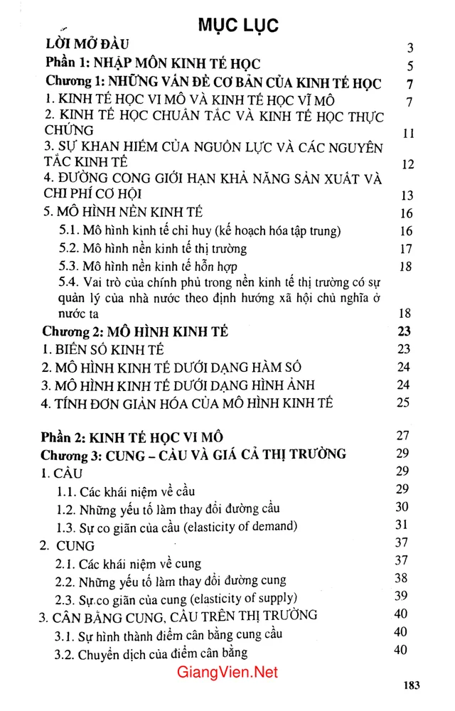 Trang bìa chính thức sách Giáo trình kinh tế học đại cương