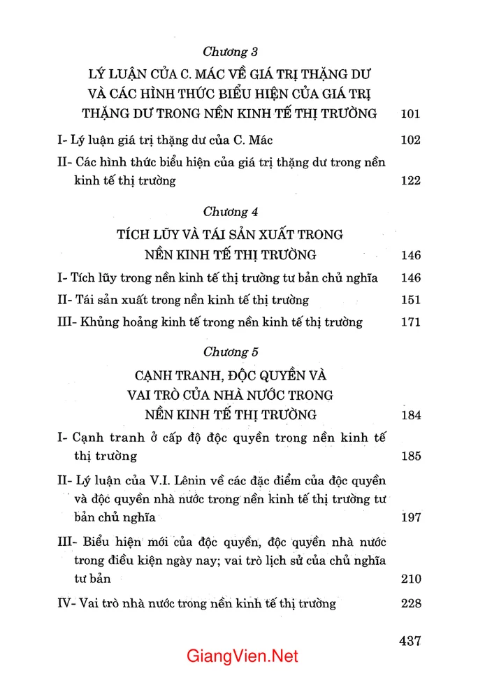 Trang 2 - Ảnh minh họa nội dung sách Giáo trình Kinh tế chính trị Mác - LêNin - chuyên