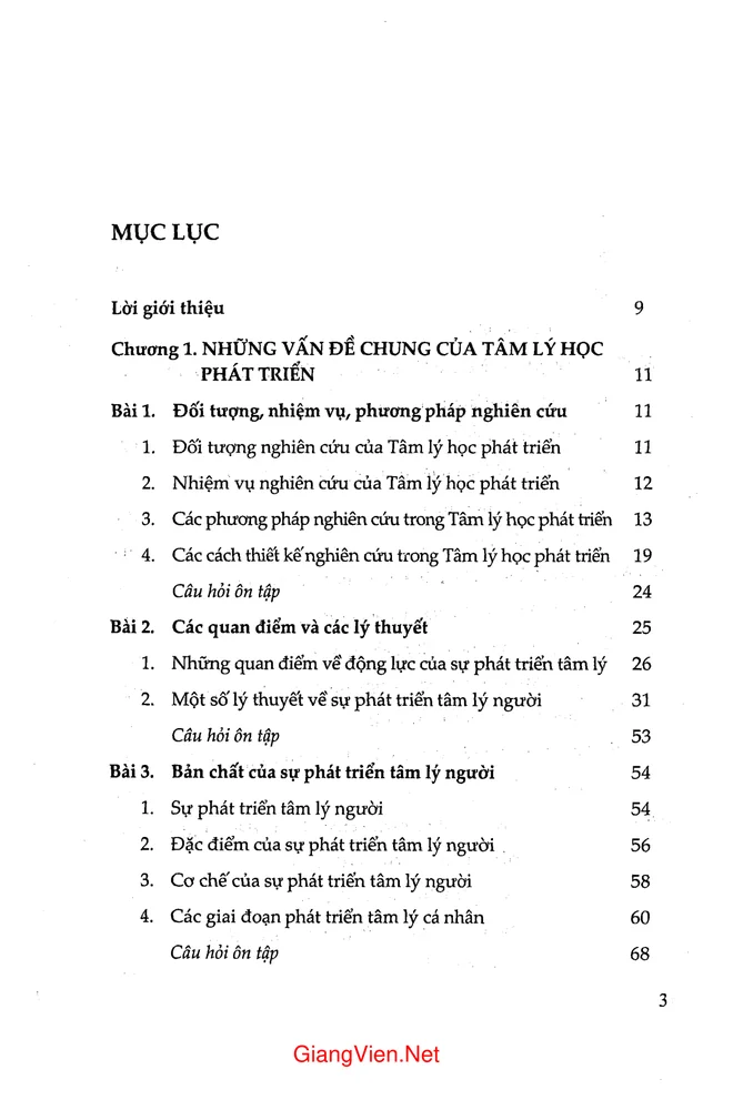 Trang 1 - Ảnh minh họa nội dung sách Giáo trình Tâm lý học phát triển