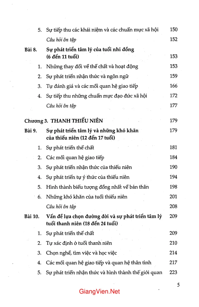 Trang 3 - Ảnh minh họa nội dung sách Giáo trình Tâm lý học phát triển