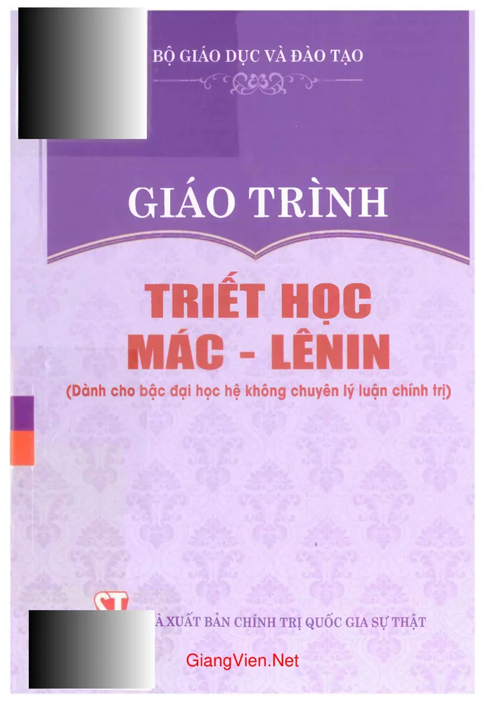 Ảnh bìa của Giáo trình Triết học Mác - LêNin - không chuyên