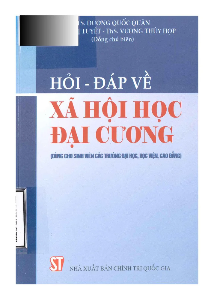 Ảnh bìa của Hỏi đáp về xã hội học đại cương