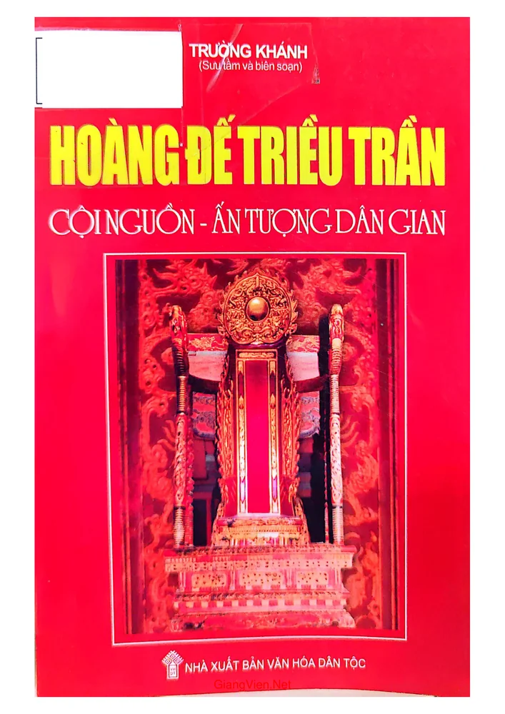 Ảnh bìa của Hoàng đế triều Trần. Cội nguồn - Ấn tượng dân gian