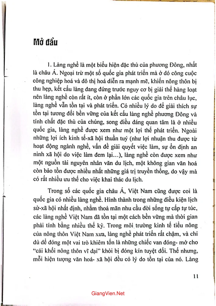 Mục lục chi tiết trang 1 sách Phát triển du lịch làng nghề. Nghiên cứu trường hợp tỉnh Hà Tây