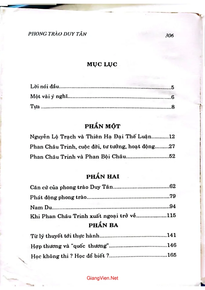 Trang 1 - Ảnh minh họa nội dung sách Phong trào Duy Tân