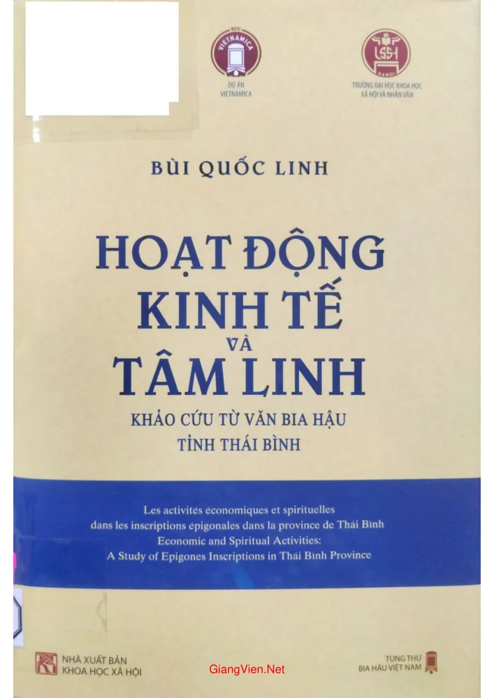 Ảnh bìa của Hoạt động kinh tế và tâm linh. Khảo cứu từ văn bia hậu tỉnh Thái Bình