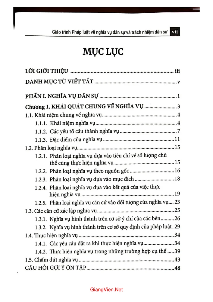 Trang 1 - Ảnh minh họa nội dung sách Giáo trình pháp luật về dân sự và nghĩa vụ dân sự