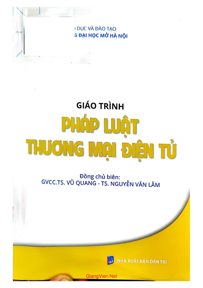 Ảnh bìa của Giáo trình pháp luật thương mại điện tử