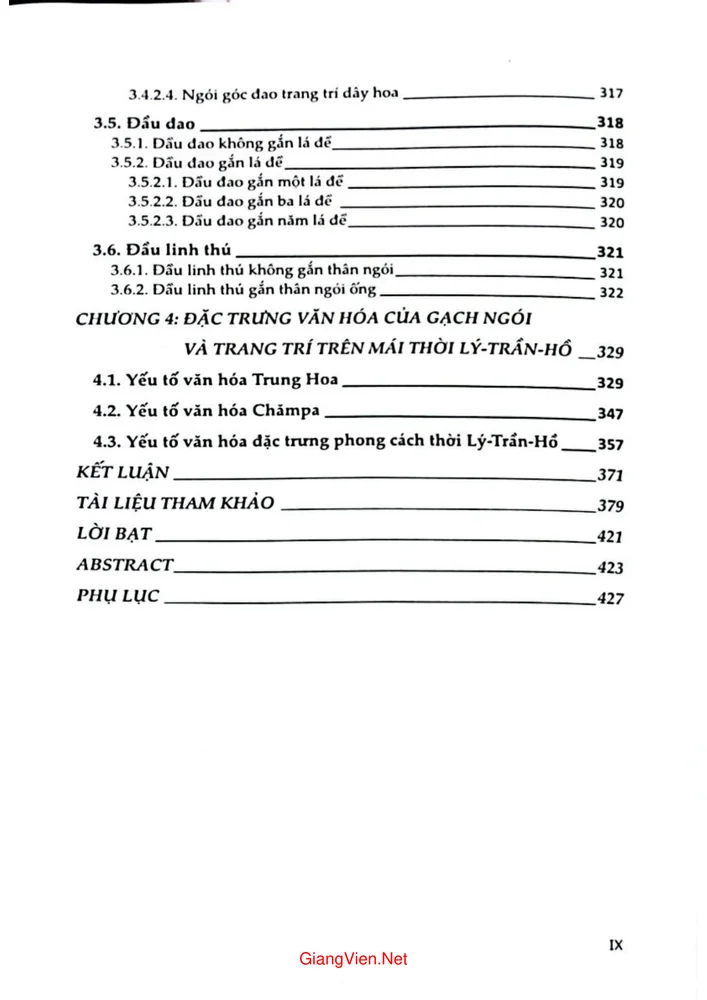 Trang 5 - Ảnh minh họa nội dung sách Gạch ngói và vật liệu trang trí trên mái thời Lý, Trần, Hồ