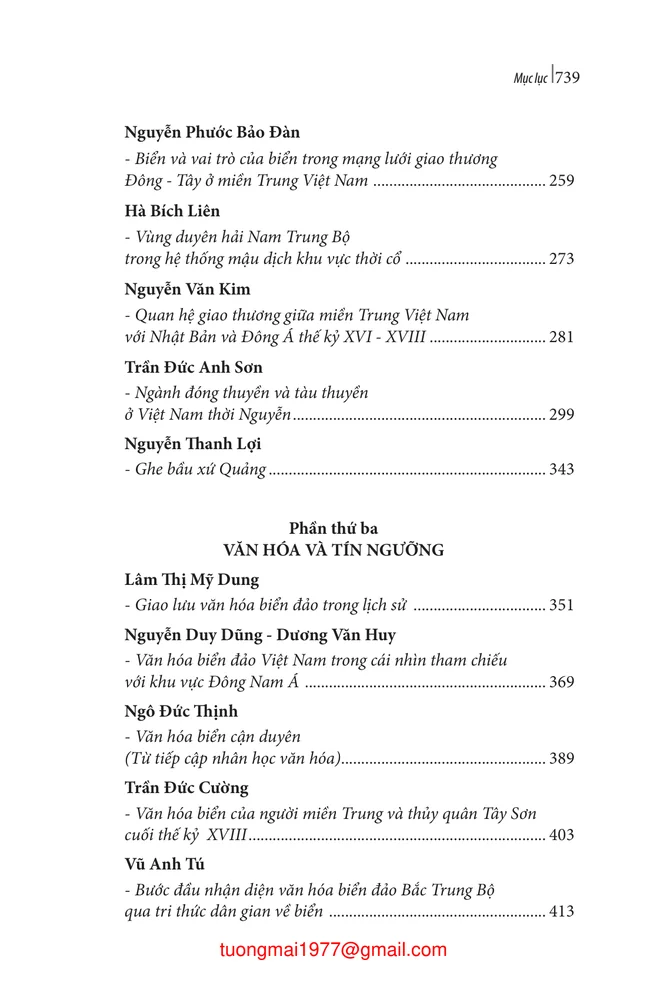 Mục lục chi tiết trang 2 sách Biển Đảo Việt Nam - Lịch Sử - Chủ Quyền - Kinh Tế - Văn Hóa
