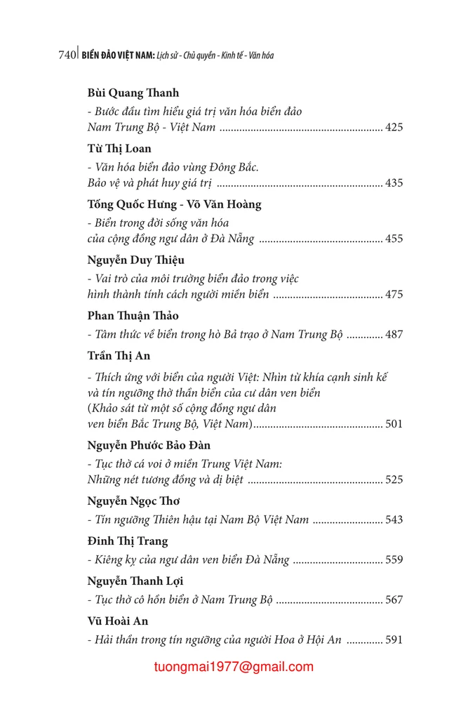 Mục lục chi tiết trang 3 sách Biển Đảo Việt Nam - Lịch Sử - Chủ Quyền - Kinh Tế - Văn Hóa