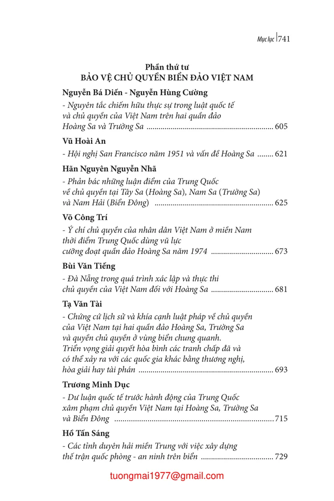Mục lục chi tiết trang 4 sách Biển Đảo Việt Nam - Lịch Sử - Chủ Quyền - Kinh Tế - Văn Hóa