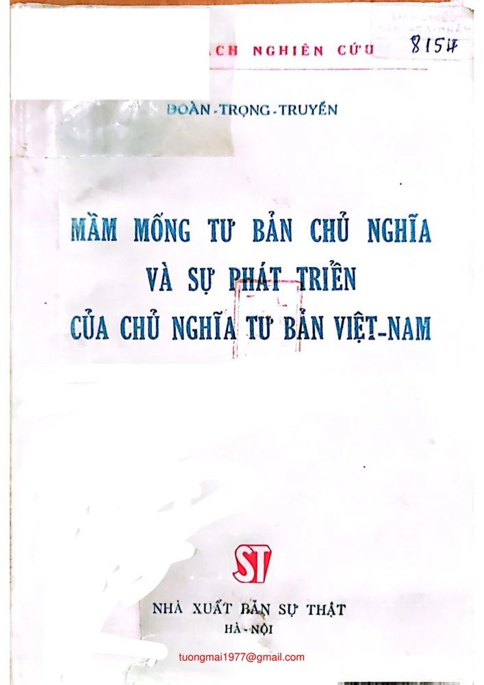 Ảnh bìa của Mầm mống Tư bản chủ nghĩa và sự phát triển của chủ nghĩa Tư bản Việt Nam