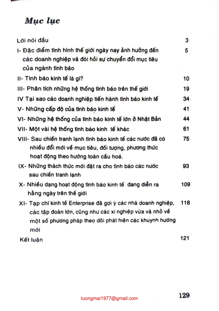 Trang bìa chính thức sách Tình báo kinh tế
