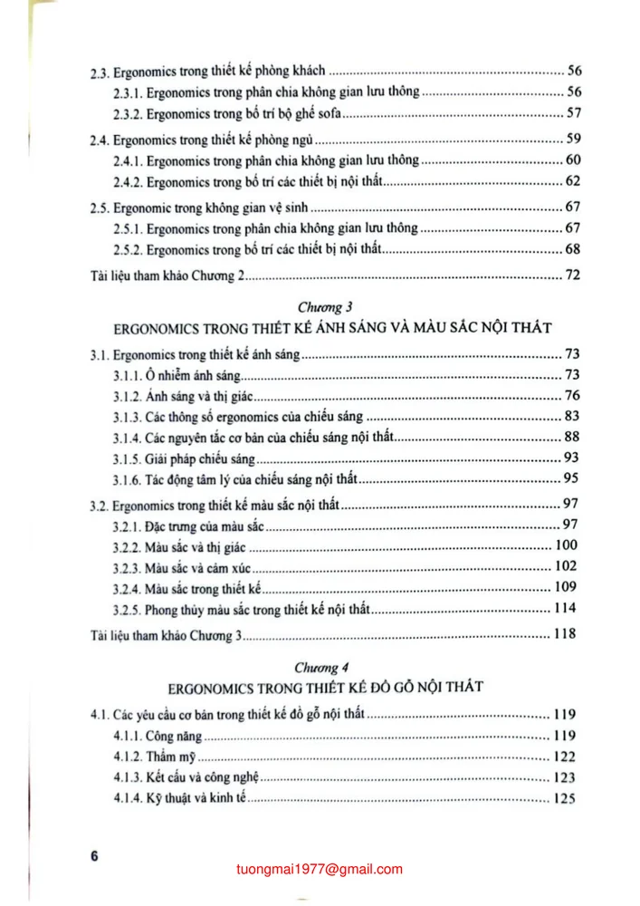 Trang 2 - Ảnh minh họa nội dung sách Ứng dụng Ergonomics trong thiết kế nội thất