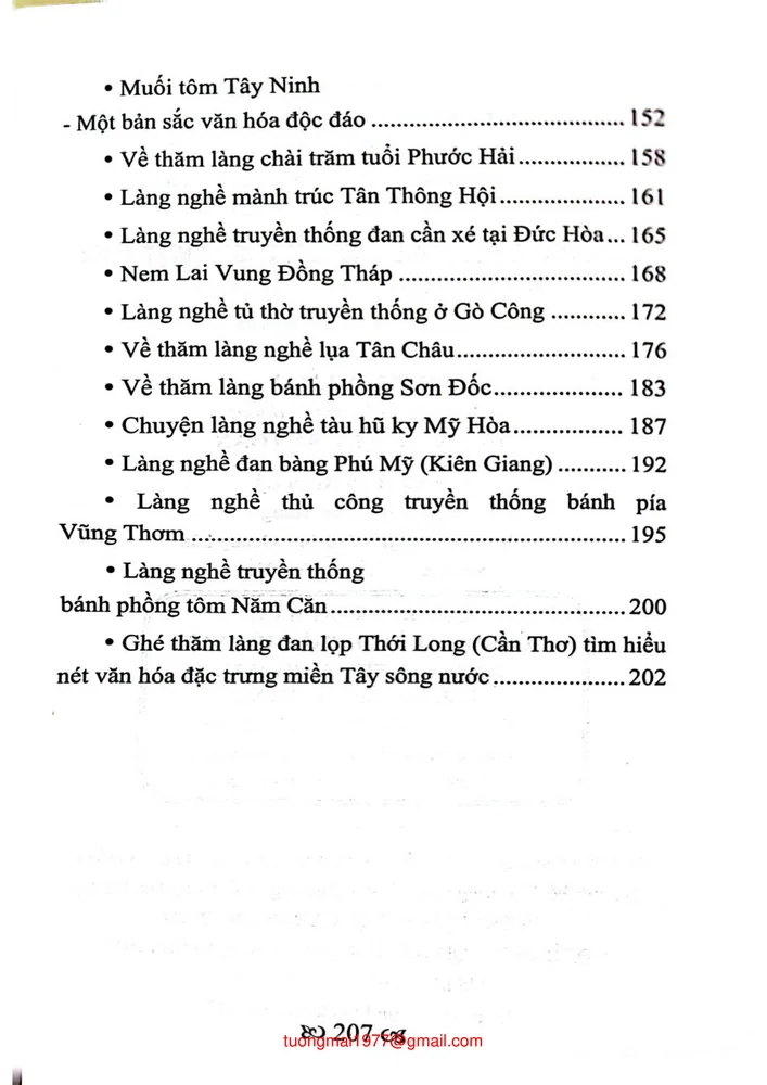 Mục lục chi tiết trang 2 sách Tinh hoa làng nghề truyền thống Việt Nam