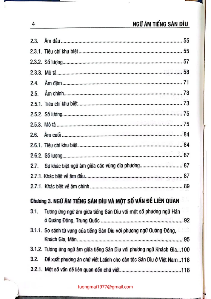 Trang 2 - Ảnh minh họa nội dung sách Ngữ âm tiếng Sán Dìu
