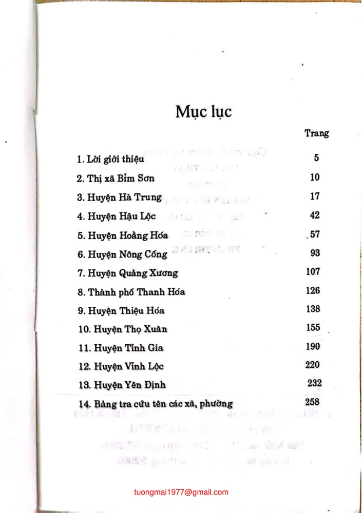 Trang bìa chính thức sách Tên làng xã Thanh Hóa tập 1
