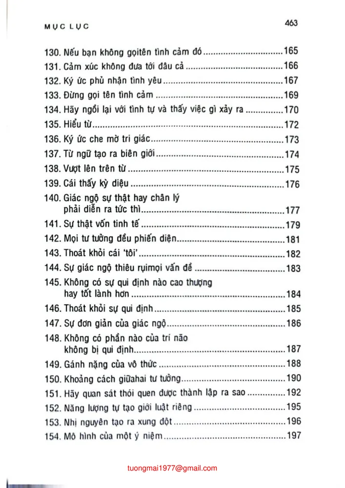 Mục lục chi tiết trang 5 sách Sống thiền 365 ngày