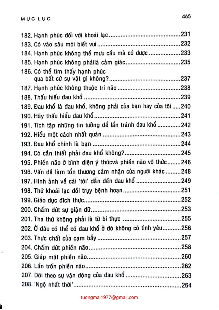 Mục lục chi tiết trang 7 sách Sống thiền 365 ngày