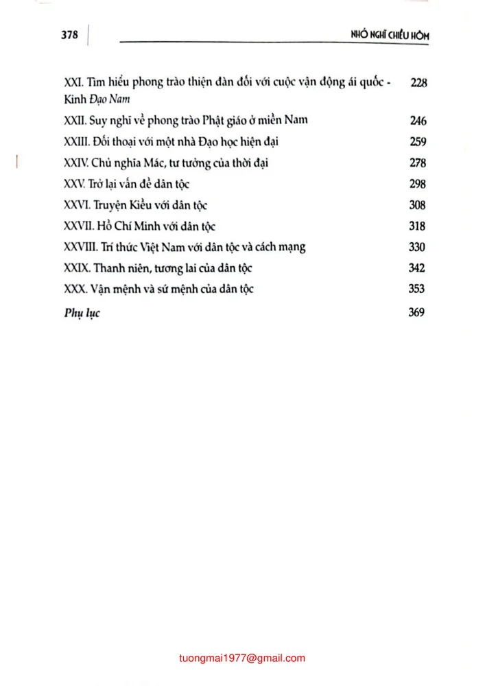 Trang 2 - Ảnh minh họa nội dung sách Nhớ nghĩ chiều hôm
