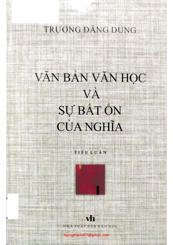 Ảnh bìa của Văn bản văn học và sự bất ổn của ngữ nghĩa