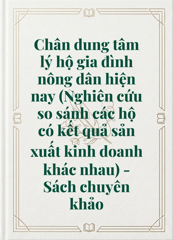 Ảnh bìa của Chân dung tâm lý hộ gia đình nông dân hiện nay (Nghiên cứu so sánh các hộ có kết quả sản xuất kinh doanh khác nhau) - Sách chuyên khảo