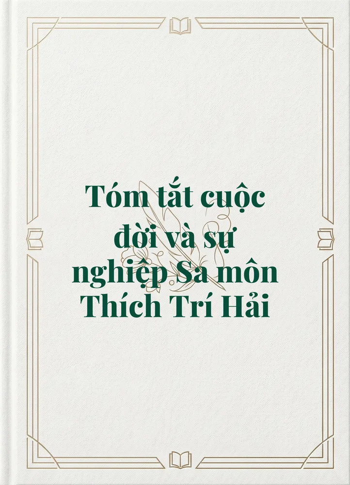 Ảnh bìa của Tóm tắt cuộc đời và sự nghiệp Sa môn Thích Trí Hải