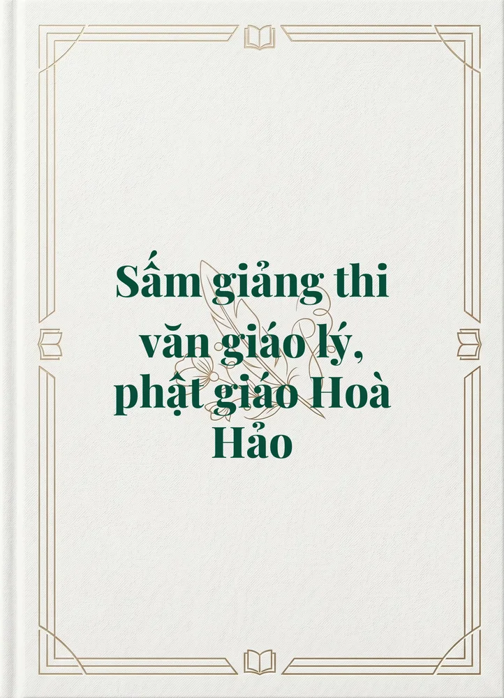 Ảnh bìa của Sấm giảng thi văn giáo lý, phật giáo Hoà Hảo