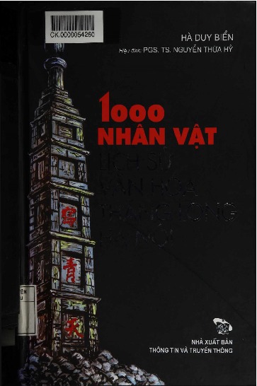 Sách 1000 nhân vật lịch sử văn hóa Thăng Long Hà Nội