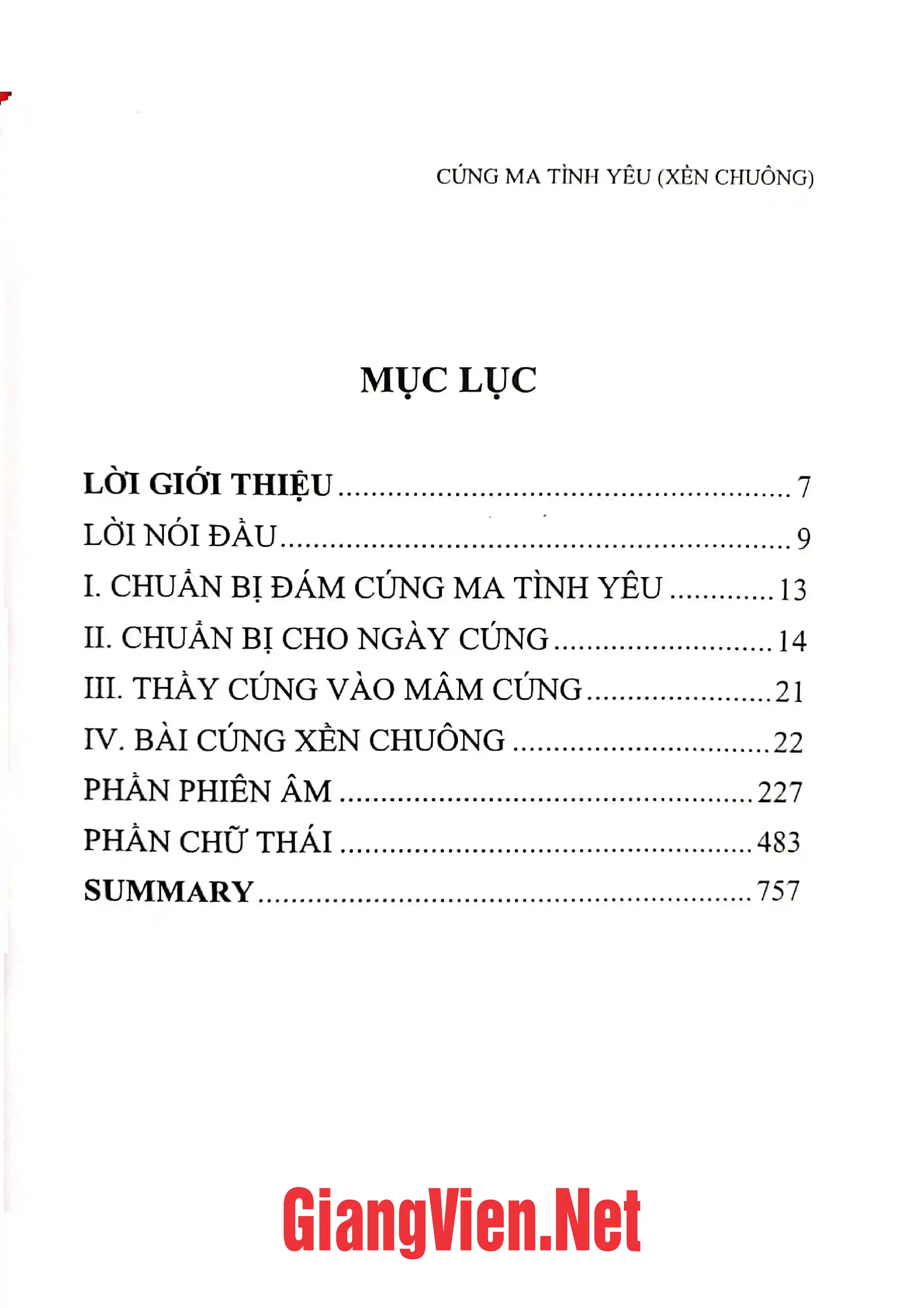 Ảnh minh họa nội dung cuốn sách: Cúng Ma tình yêu Xèn Chuông