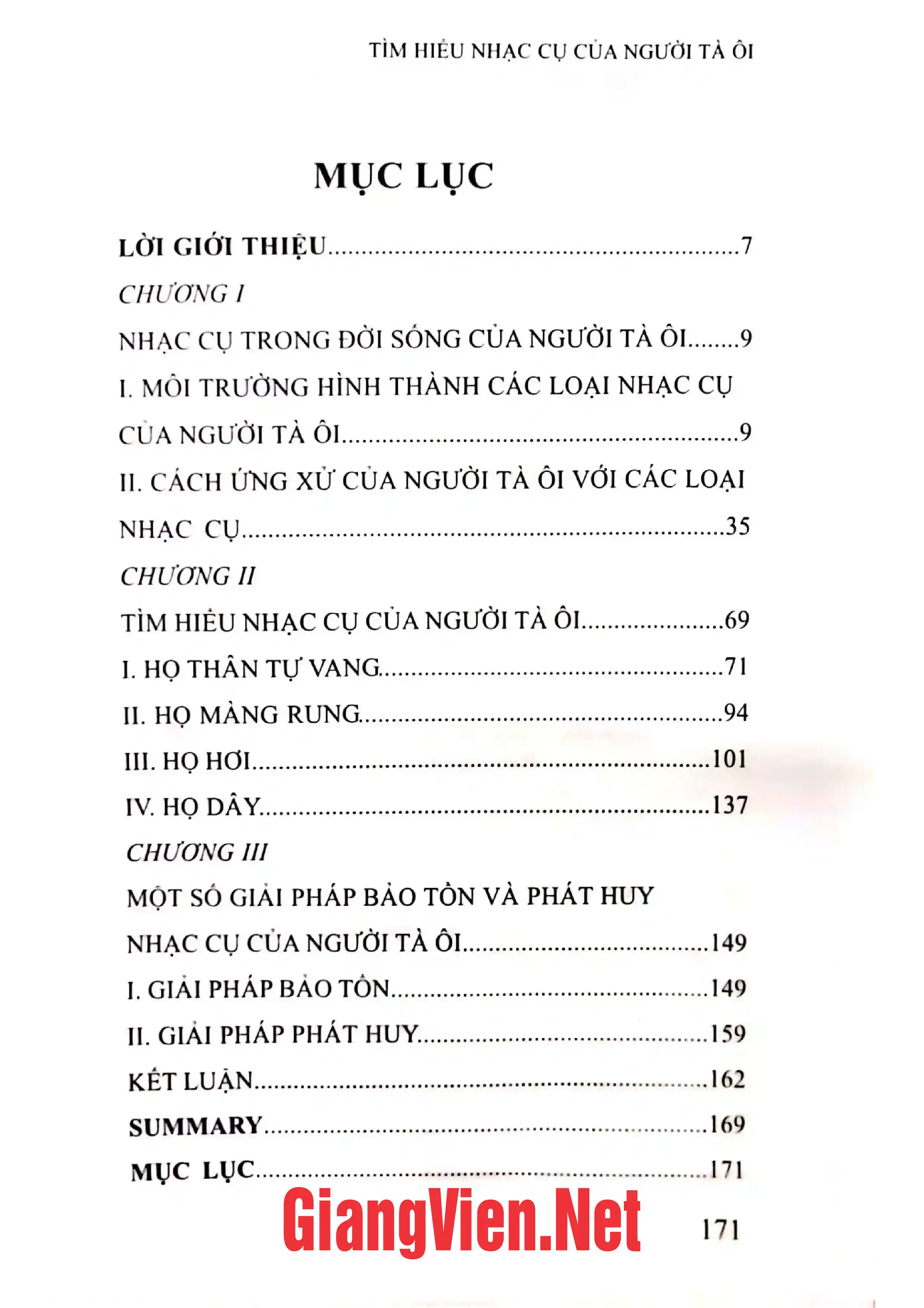 Ảnh minh họa nội dung cuốn sách: Tìm hiểu nhạc cụ của người Tà Ôi