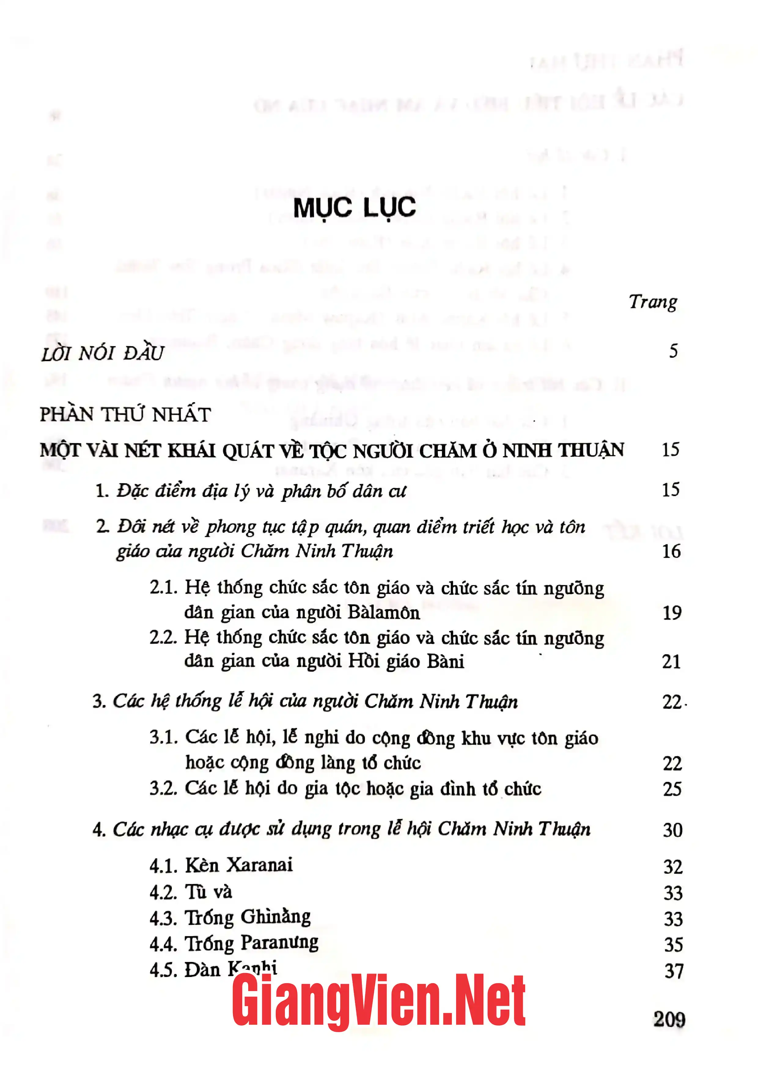 Ảnh minh họa nội dung cuốn sách: Vai trò âm nhạc trong lễ hội dân gian của tộc người Chăm ở Ninh Thuận