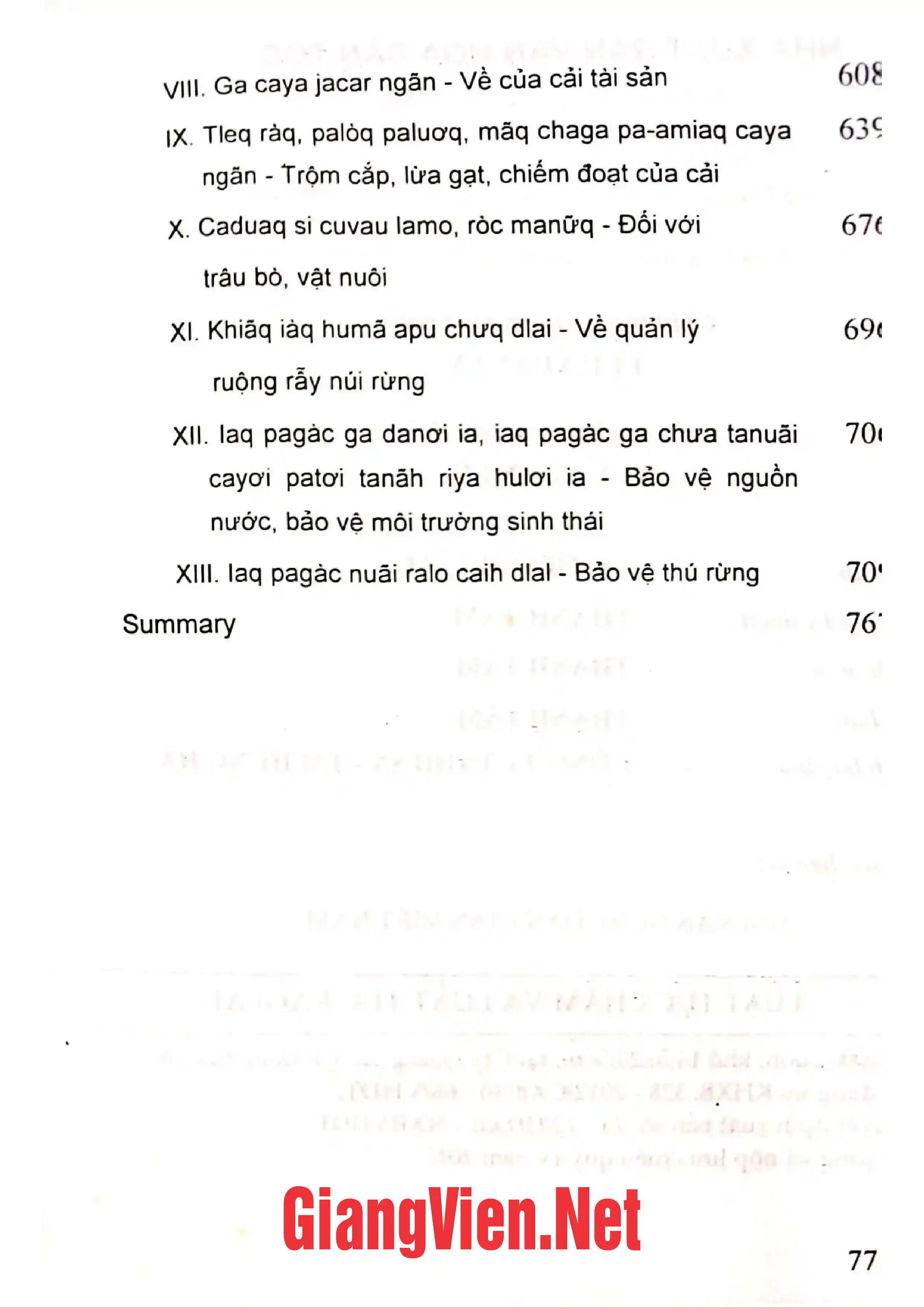 Ảnh minh họa nội dung cuốn sách: Luật tục Chăm và luật tục Raglai