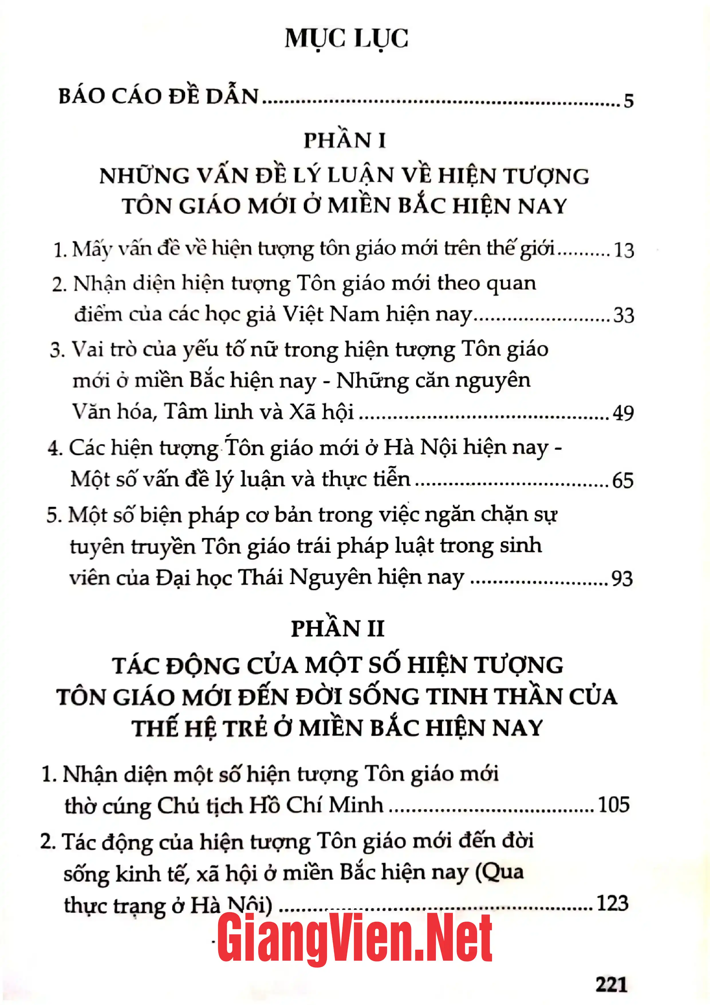 Ảnh minh họa nội dung cuốn sách: Hiện tượng Tôn giáo mới và ảnh hưởng của nó đến đời sống tinh thần của thế hệ trẻ ở miền Bắc hiện nay