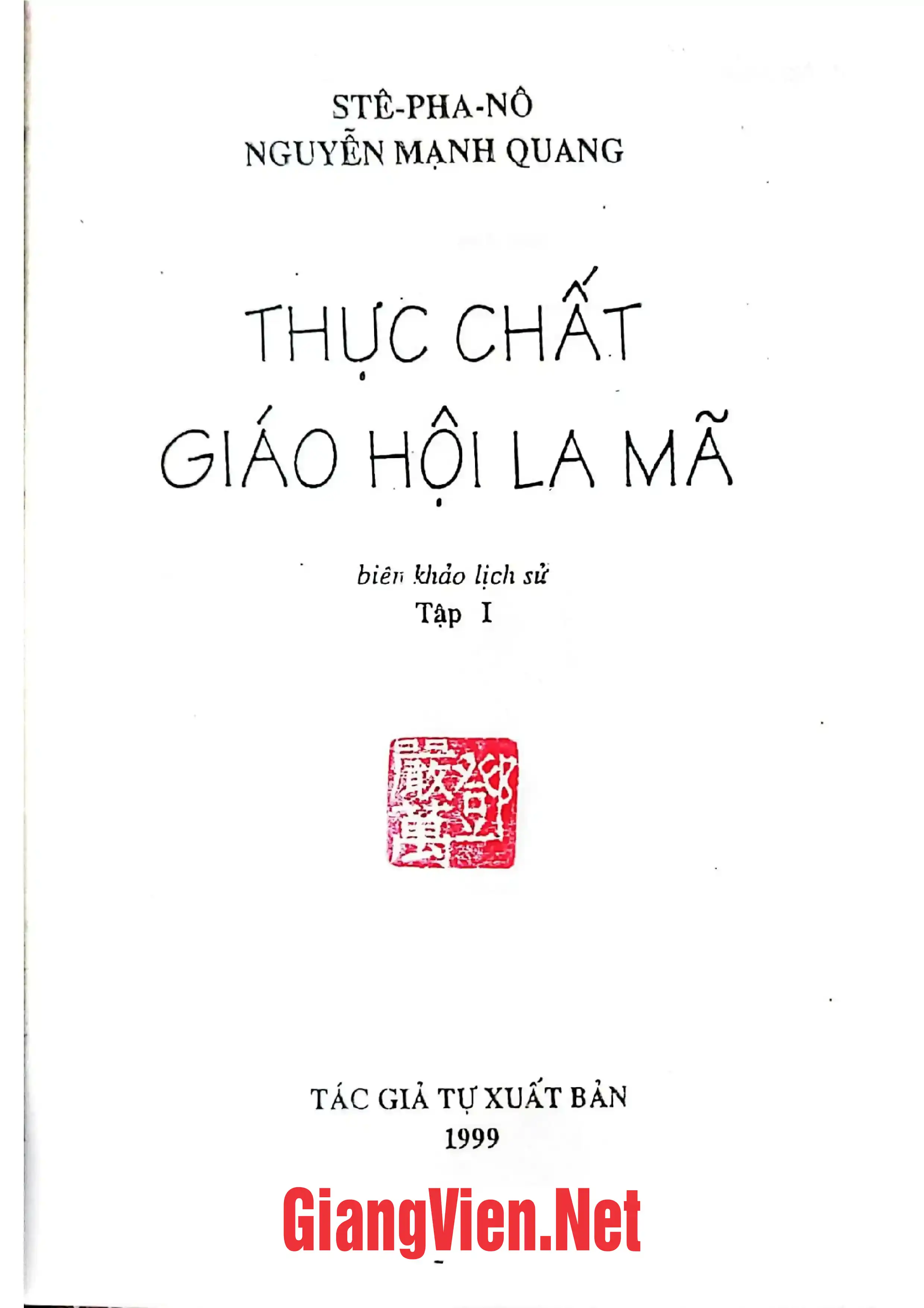 Ảnh minh họa nội dung cuốn sách: Thực chất Giáo hội La Mã, Tập 1