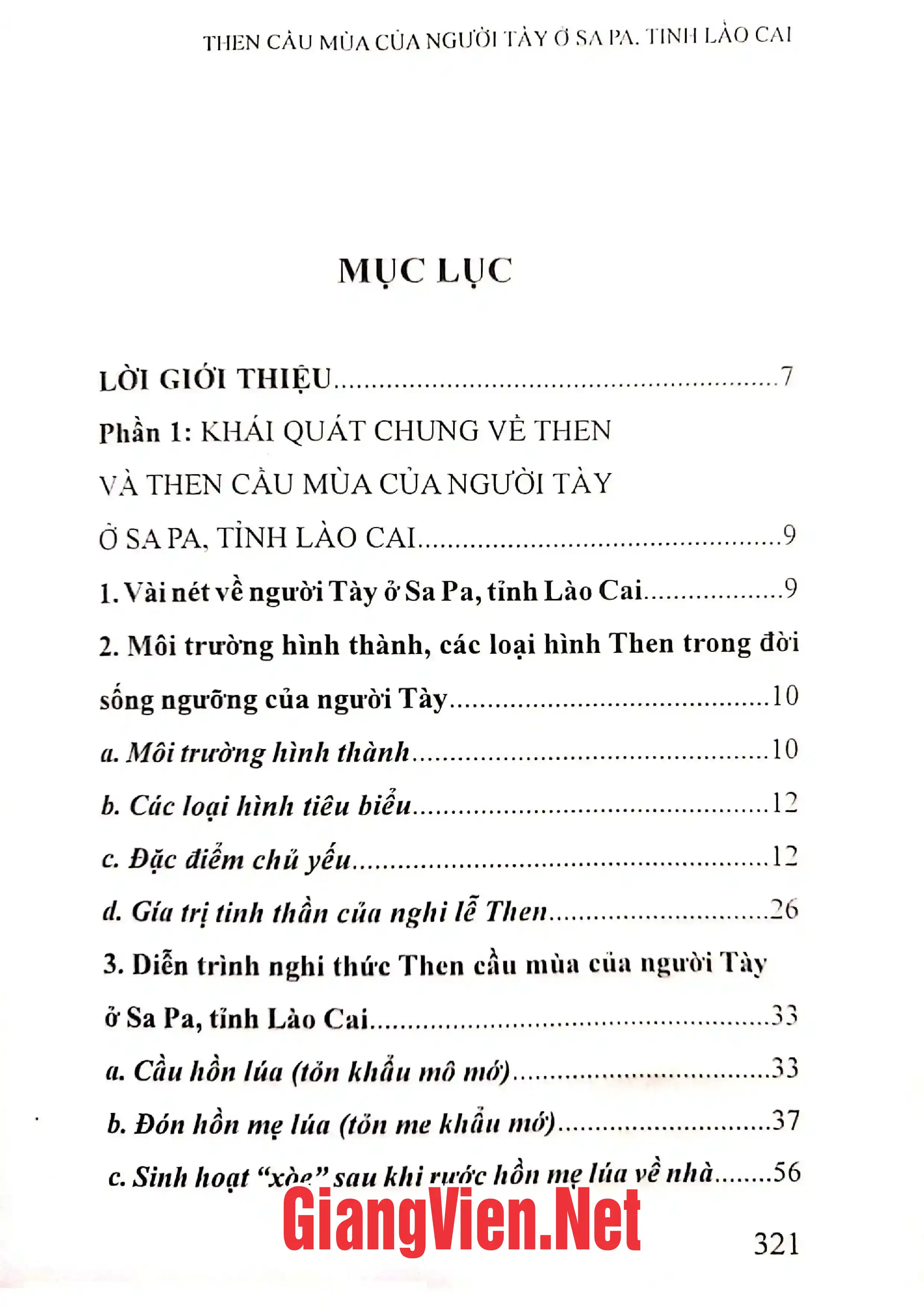 Ảnh minh họa nội dung cuốn sách: Then cầu mùa của người Tày ở Sapa, tỉnh Lào Cai