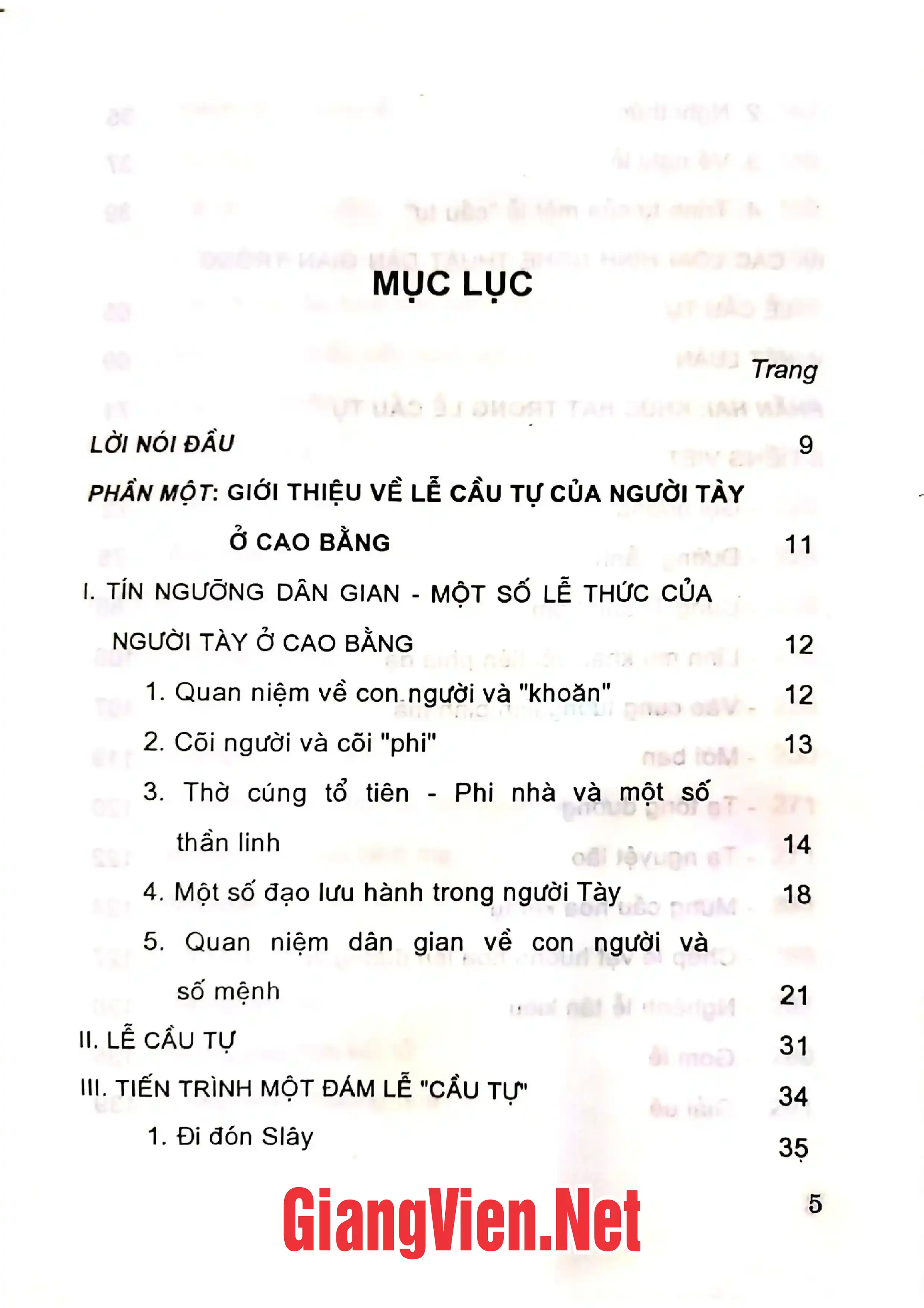 Ảnh minh họa nội dung cuốn sách: Lễ cầu tự của người Tày ở Cao Bằng