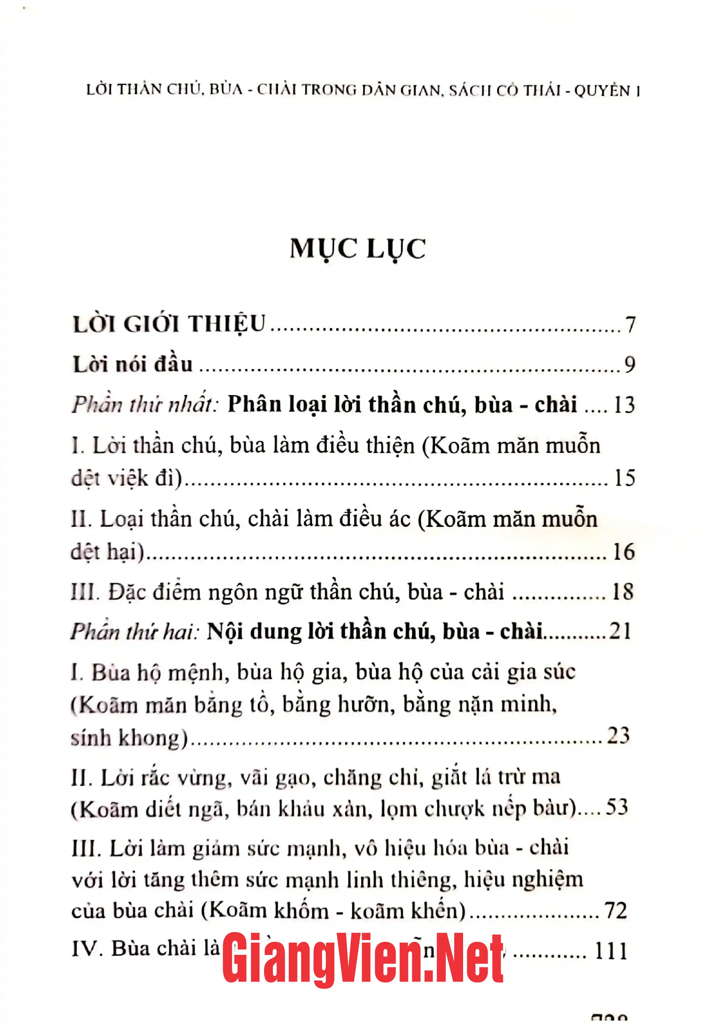 Ảnh minh họa nội dung cuốn sách: Lời thần chú, bùa chài trong dân gian sách cổ Thái Koăm Măn Muôn Tăy, quyển 1