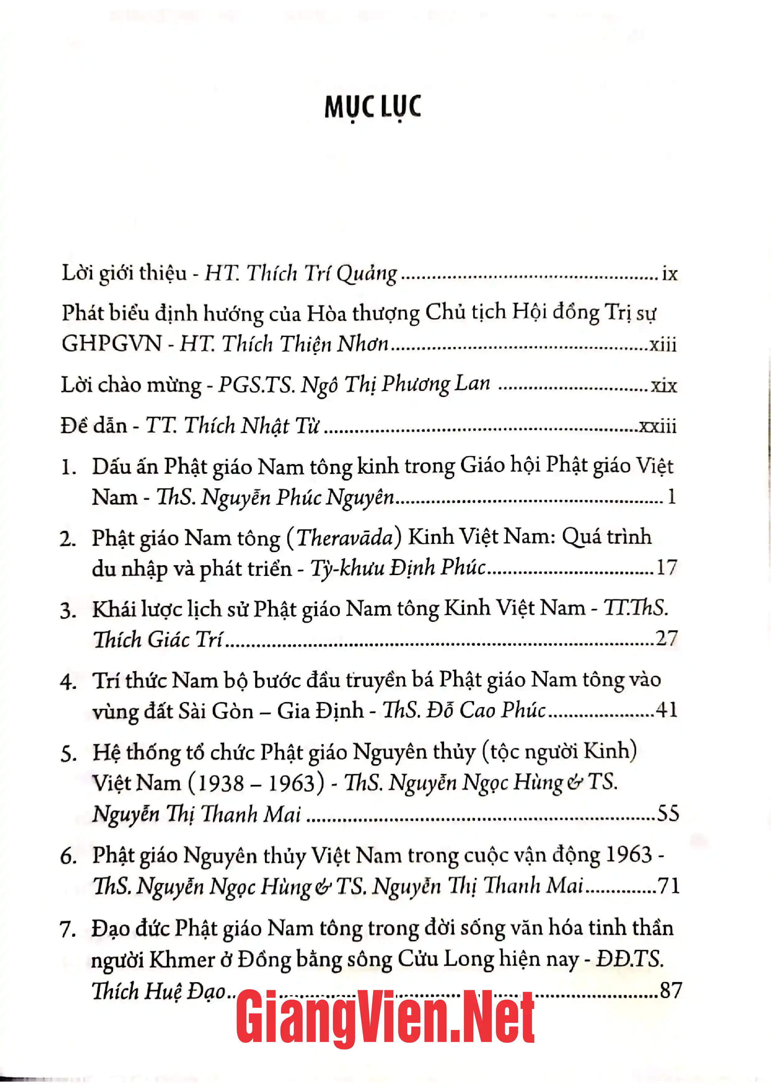 Ảnh minh họa nội dung cuốn sách: Phật giáo Nam tông tại vùng Nam Bộ