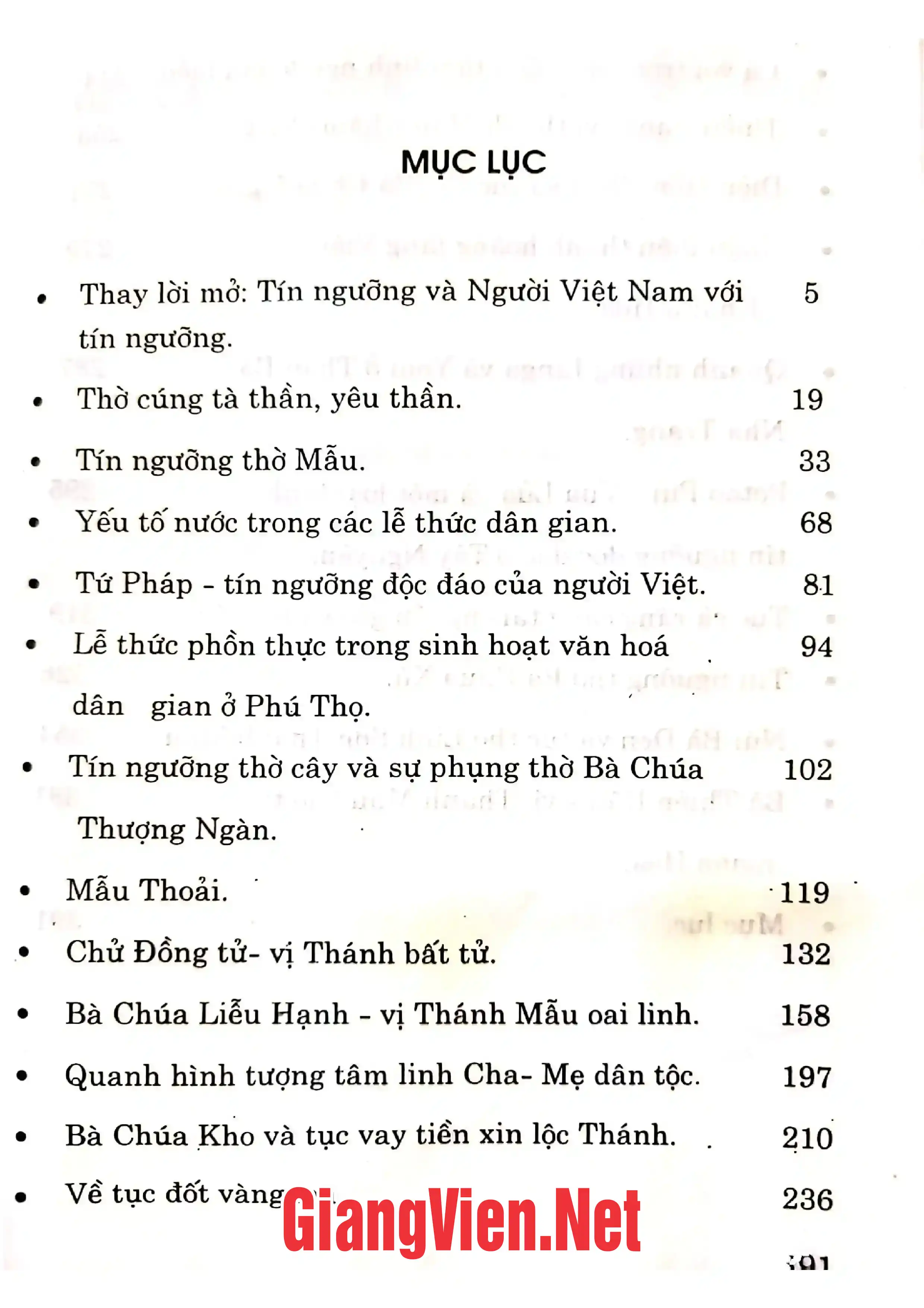 Ảnh minh họa nội dung cuốn sách: Tiếp cận tín ngưỡng dân dã Việt Nam