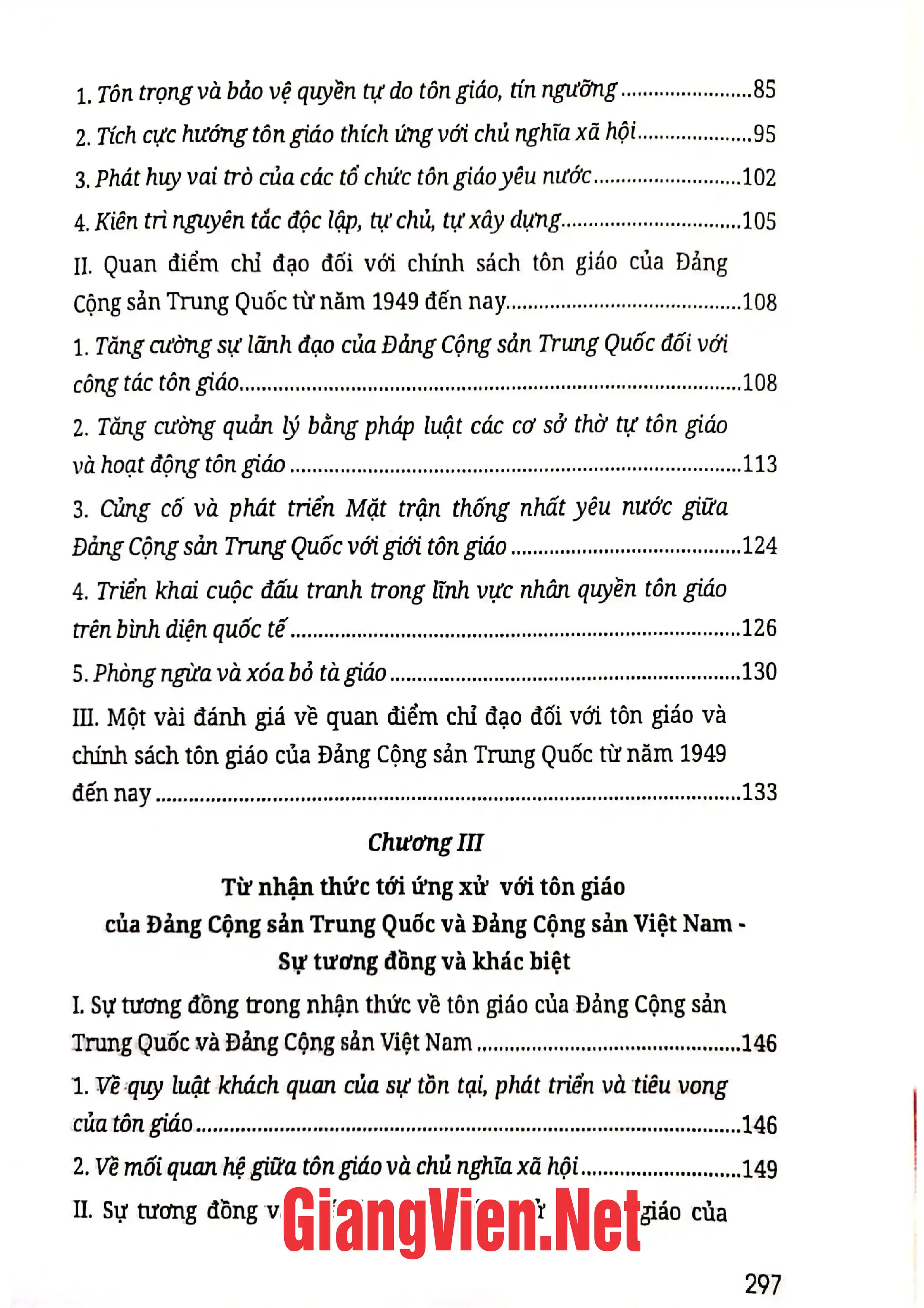 Ảnh minh họa nội dung cuốn sách: Tiến trình nhận thức của Đảng Cộng sản Trung Quốc về tôn giáo từ năm 1949 đến nay