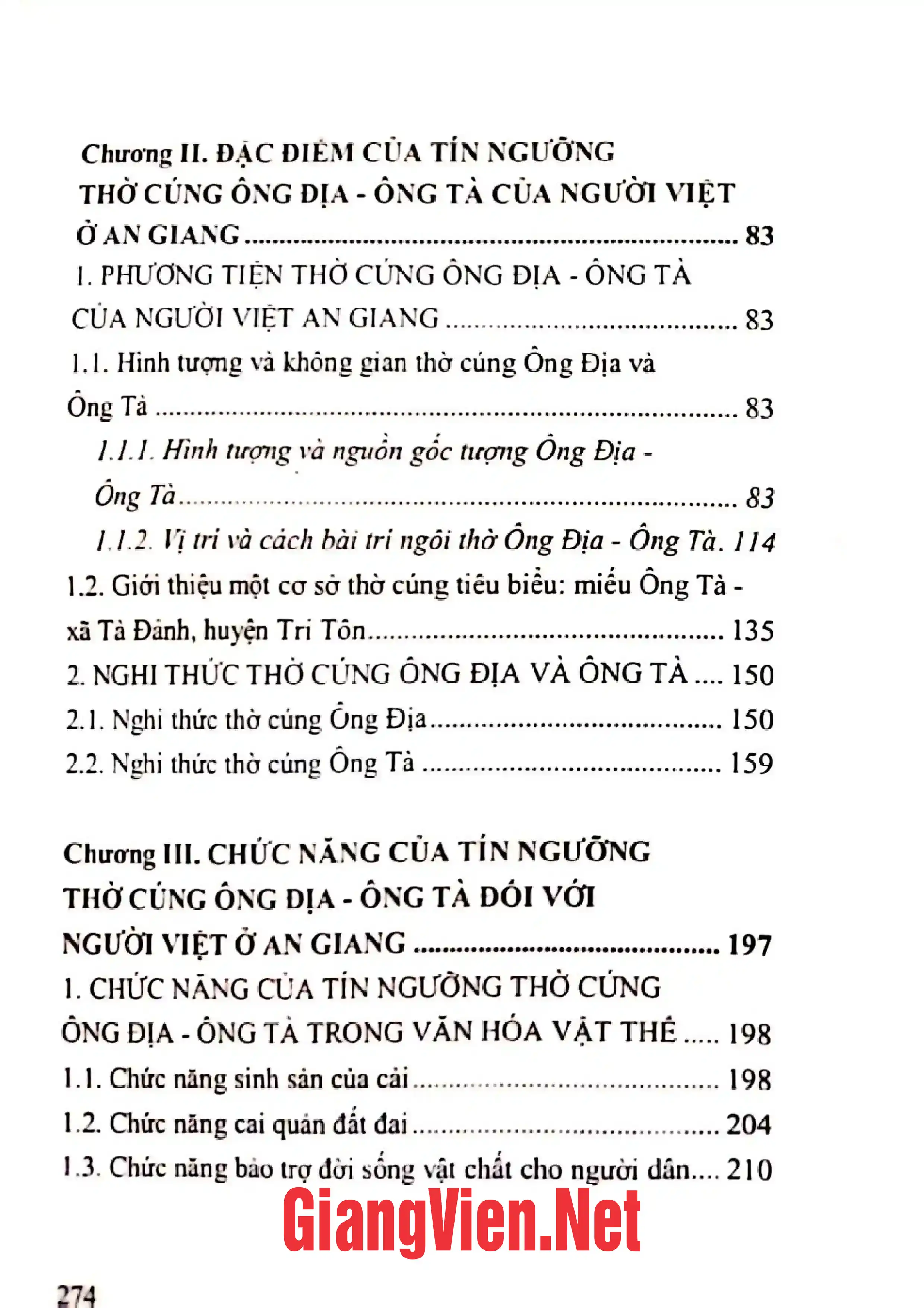 Ảnh minh họa nội dung cuốn sách: Tín ngưỡng thờ ông Địa - ông Tà của người Việt ở An Giang
