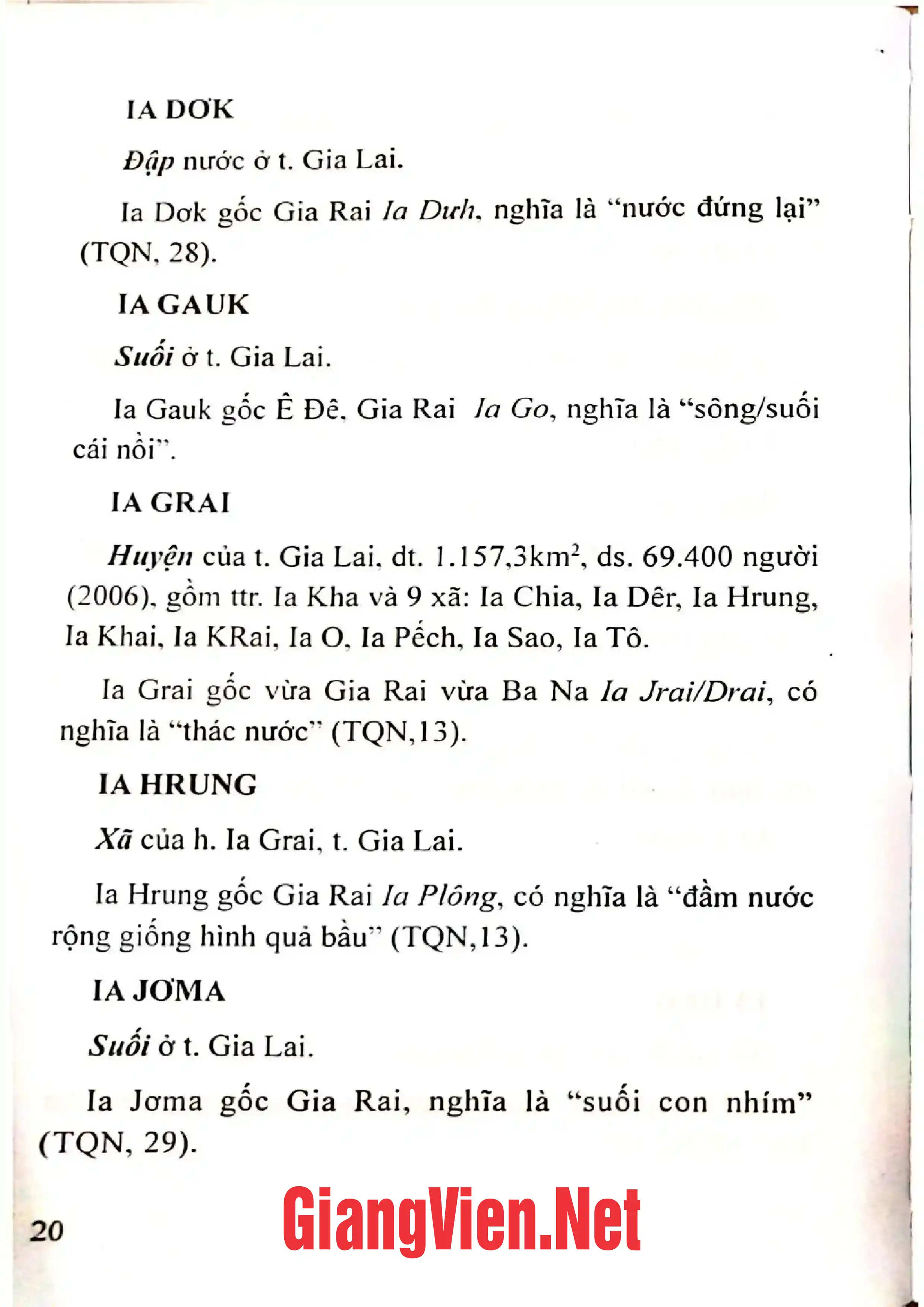 Ảnh minh họa nội dung cuốn sách: Từ điển từ nguyên địa danh Việt Nam Quyển 2