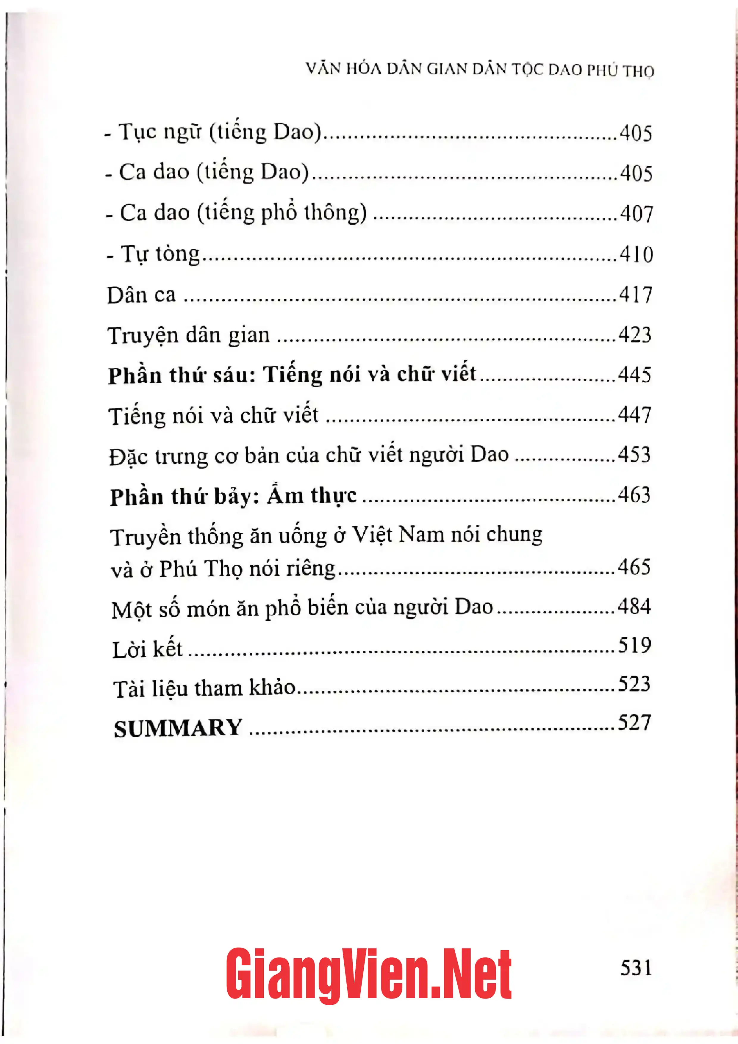 Ảnh minh họa nội dung cuốn sách: Văn hóa dân gian dân tộc Dao Phú Thọ