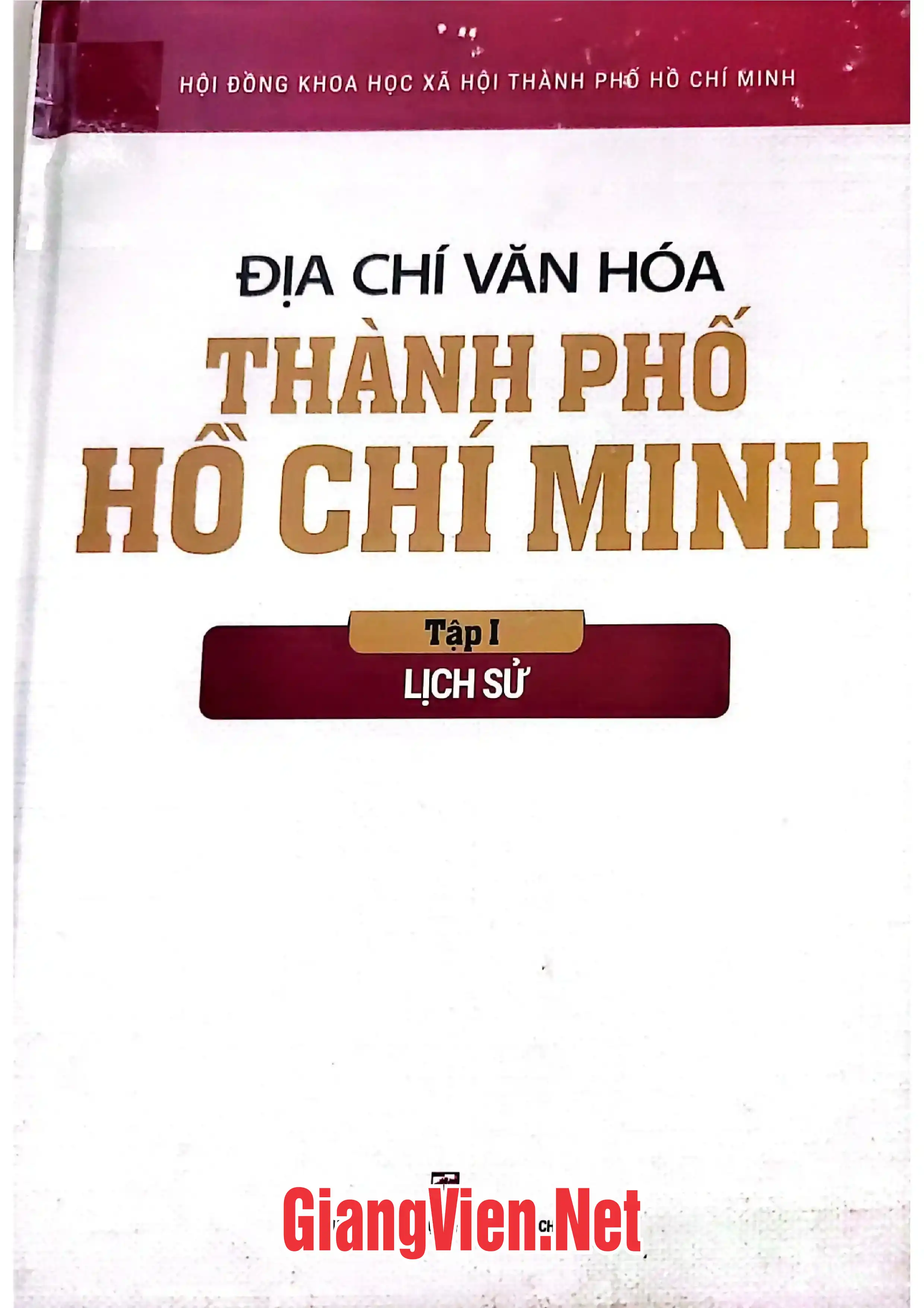 Địa chí văn hóa thành phố Hồ Chí Minh, tập 1: Lịch sử